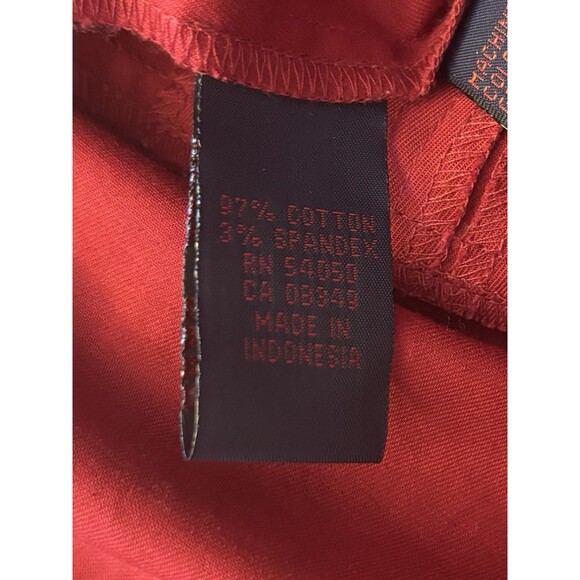 RALPH LAUREN Vintage Red Button Front Jacket Women 4 Long Sleeve Peplum Cotton - Picture 8 of 12